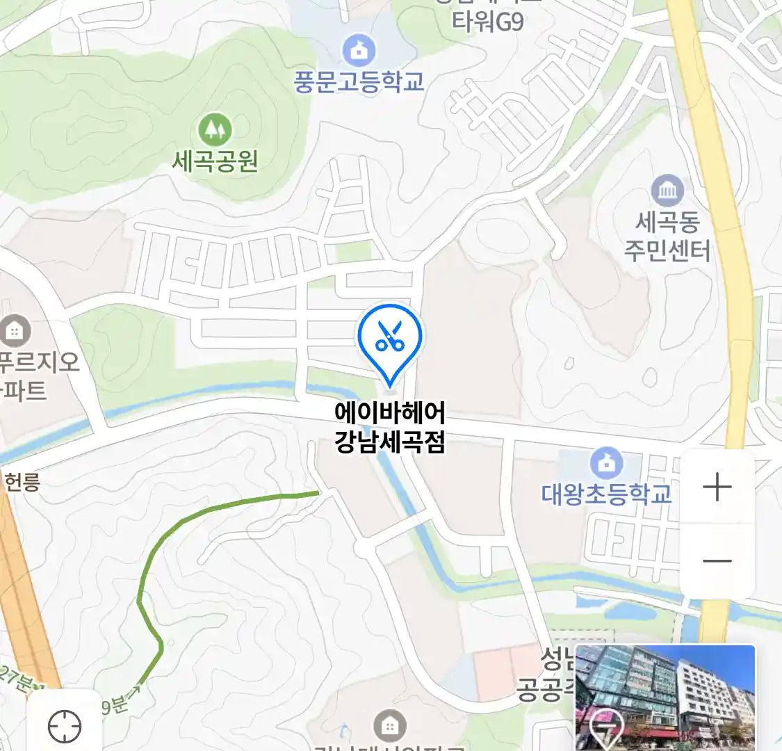 에이바헤어 강남세곡점 위치