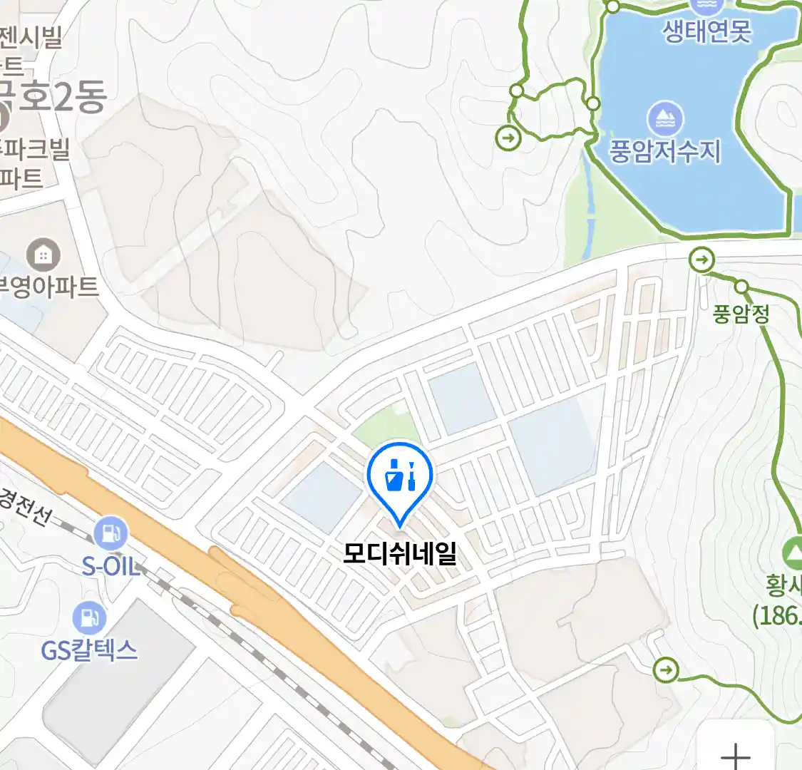 모디쉬네일 위치