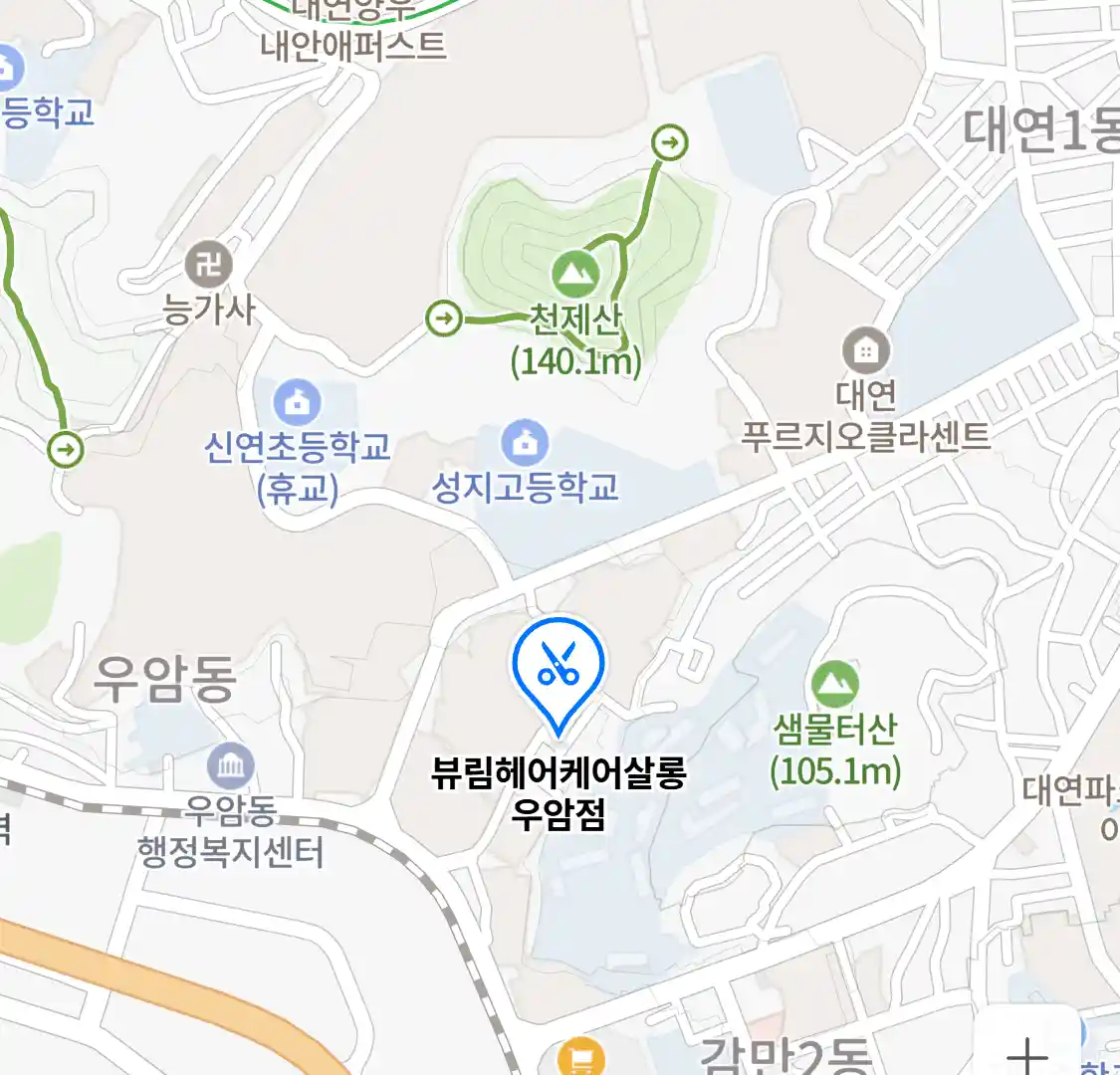 뷰림헤어케어살롱 우암점 위치