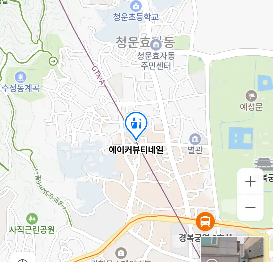 에이커뷰티네일 위치