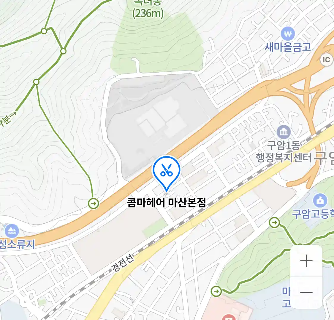 콤마헤어 마산본점 위치