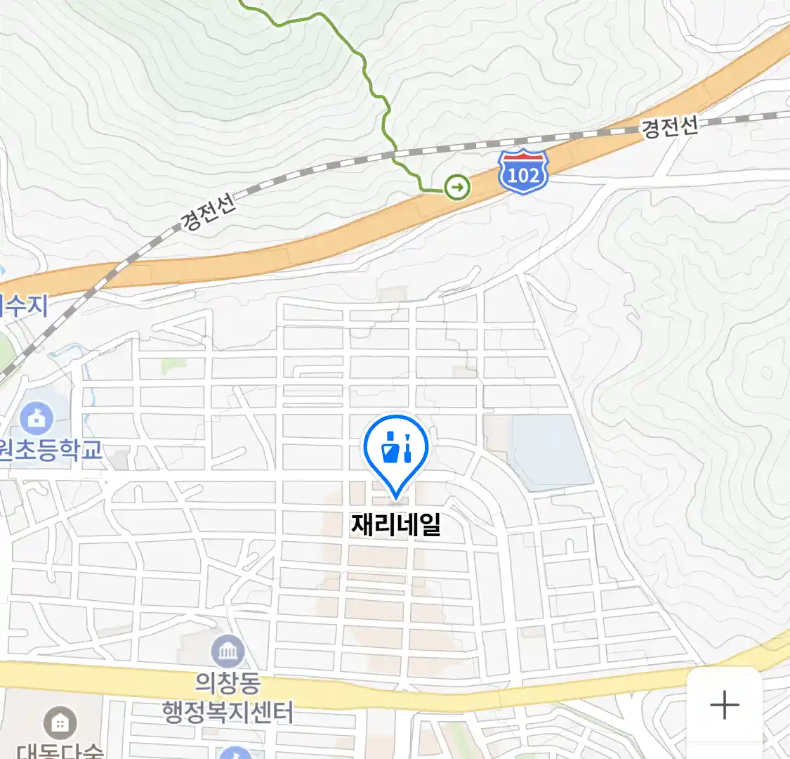 재리네일 위치 지도