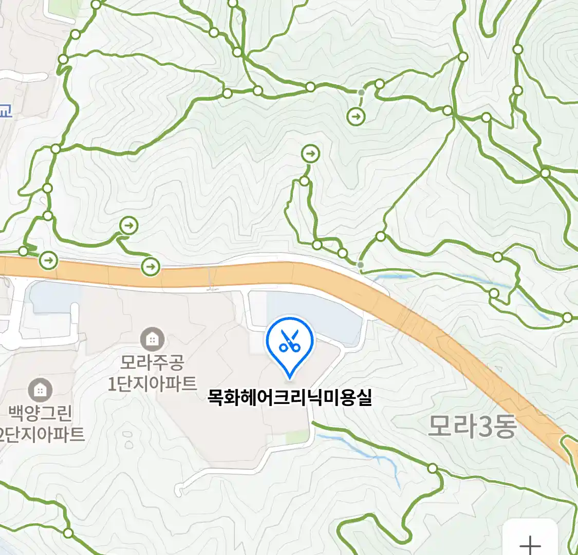 목화헤어크리닉미용실 위치