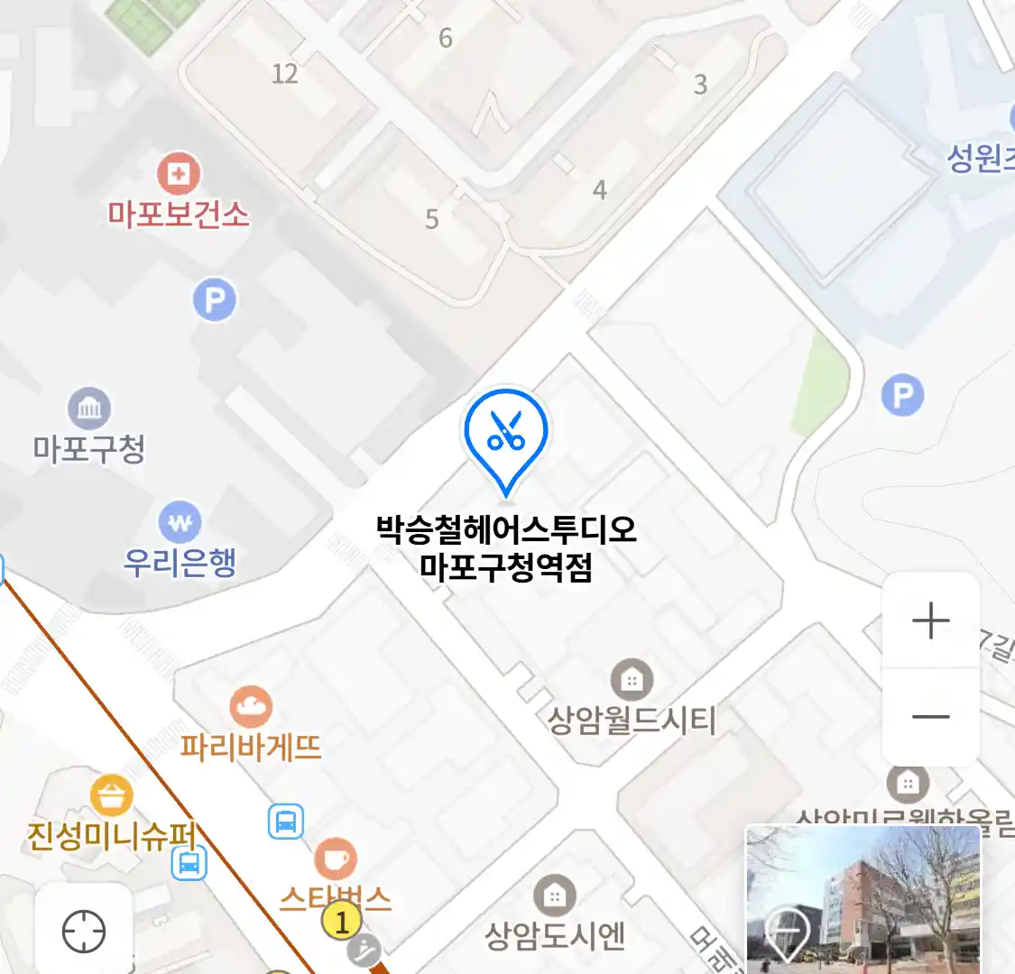 박승철헤어스투디오 마포구청역점 위치