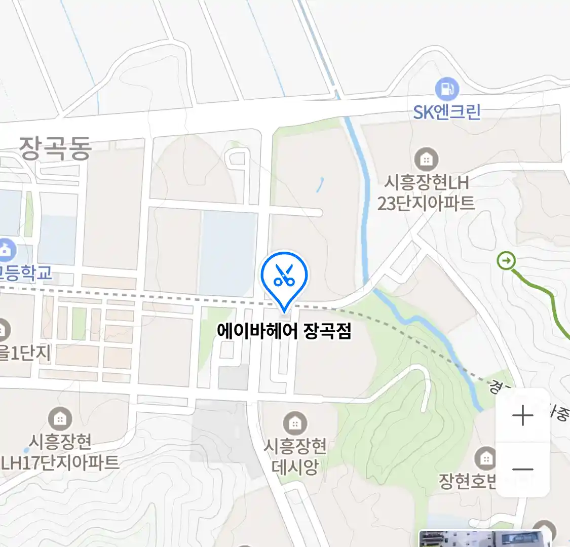 에이바헤어 장곡점 위치
