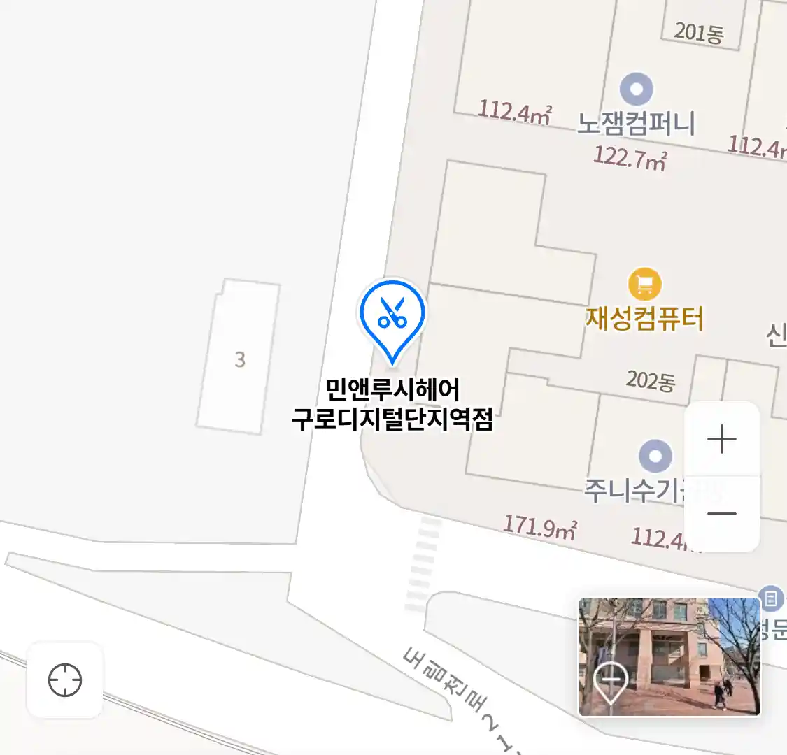 민앤루시헤어 구로디지털단지역점 위치