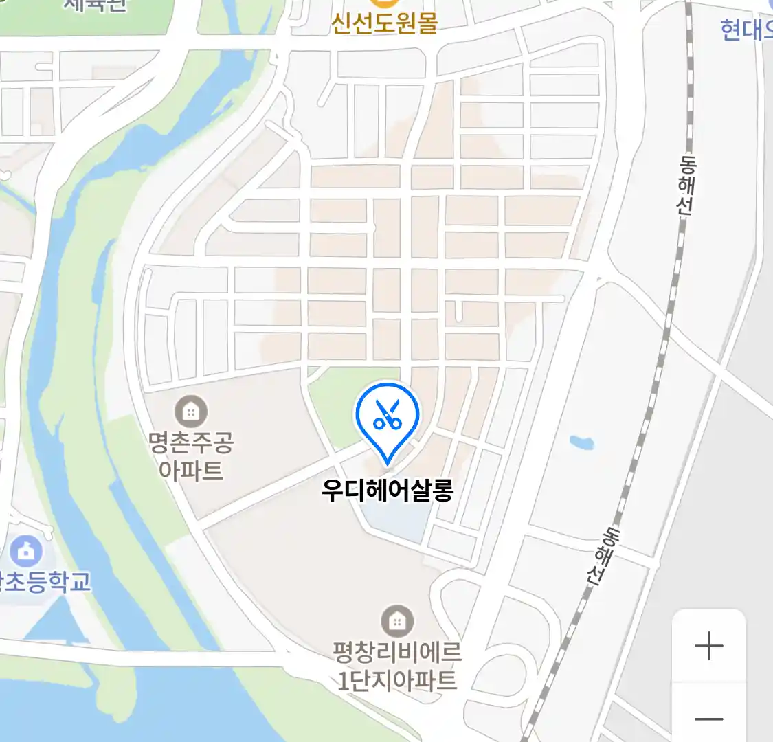 우디헤어살롱 위치