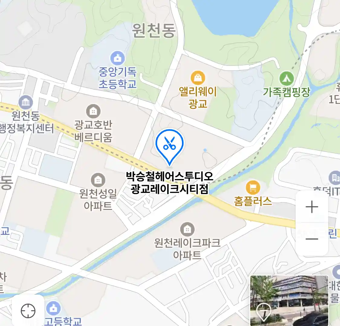 박승철헤어스투디오 광교레이크시티점 위치