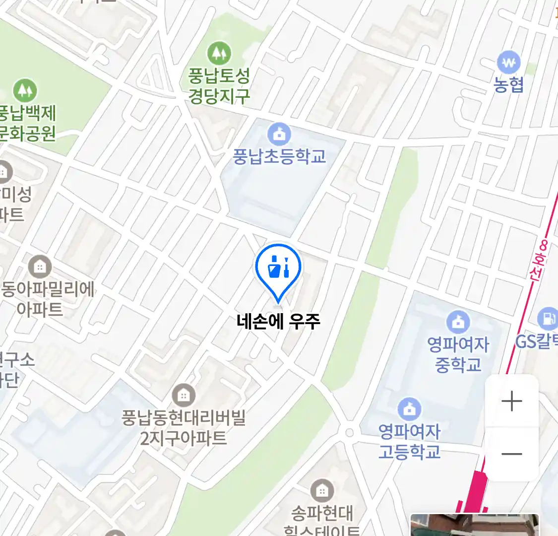 네손에 우주 위치