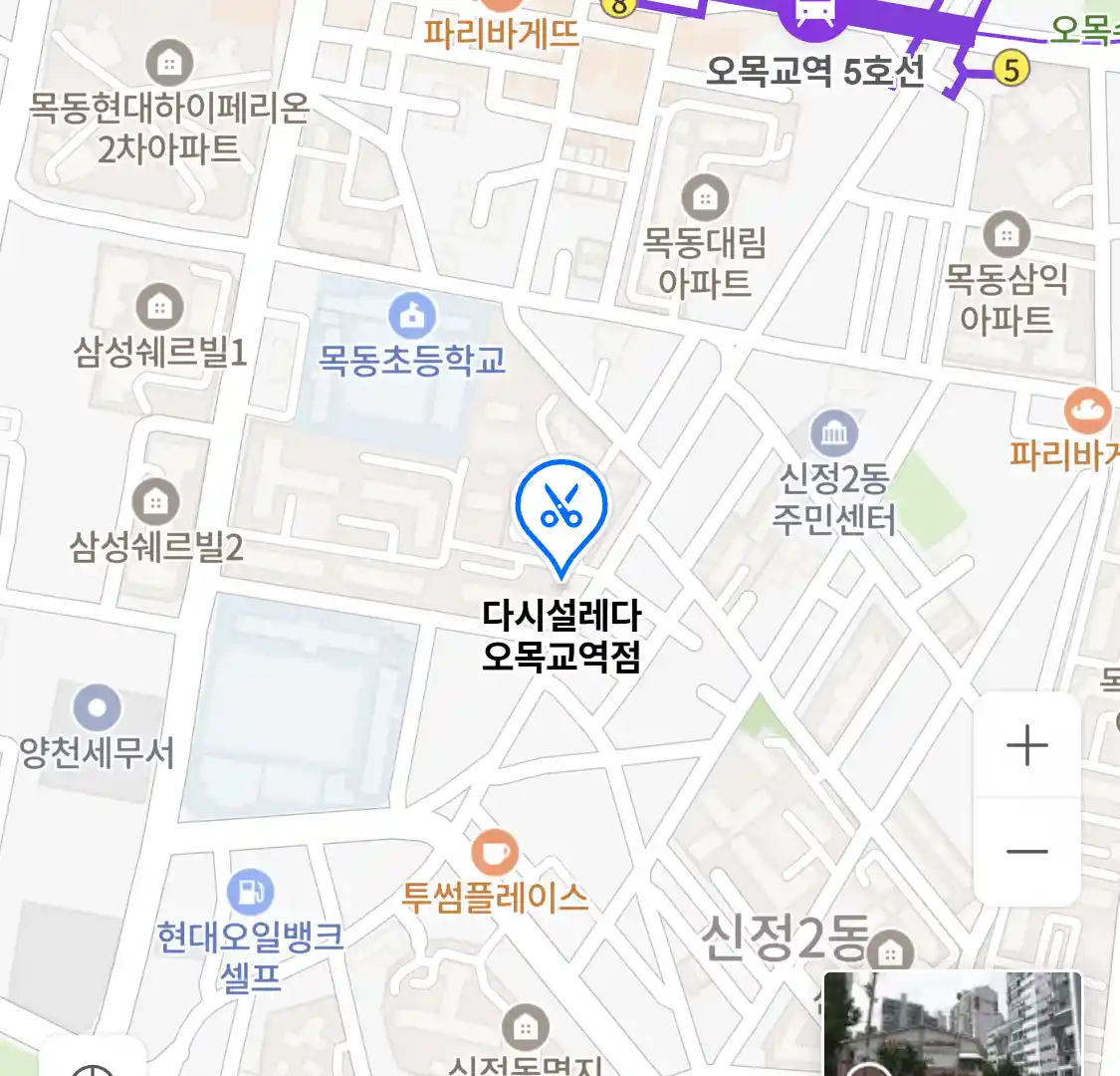 다시설레다 오목교역점 위치
