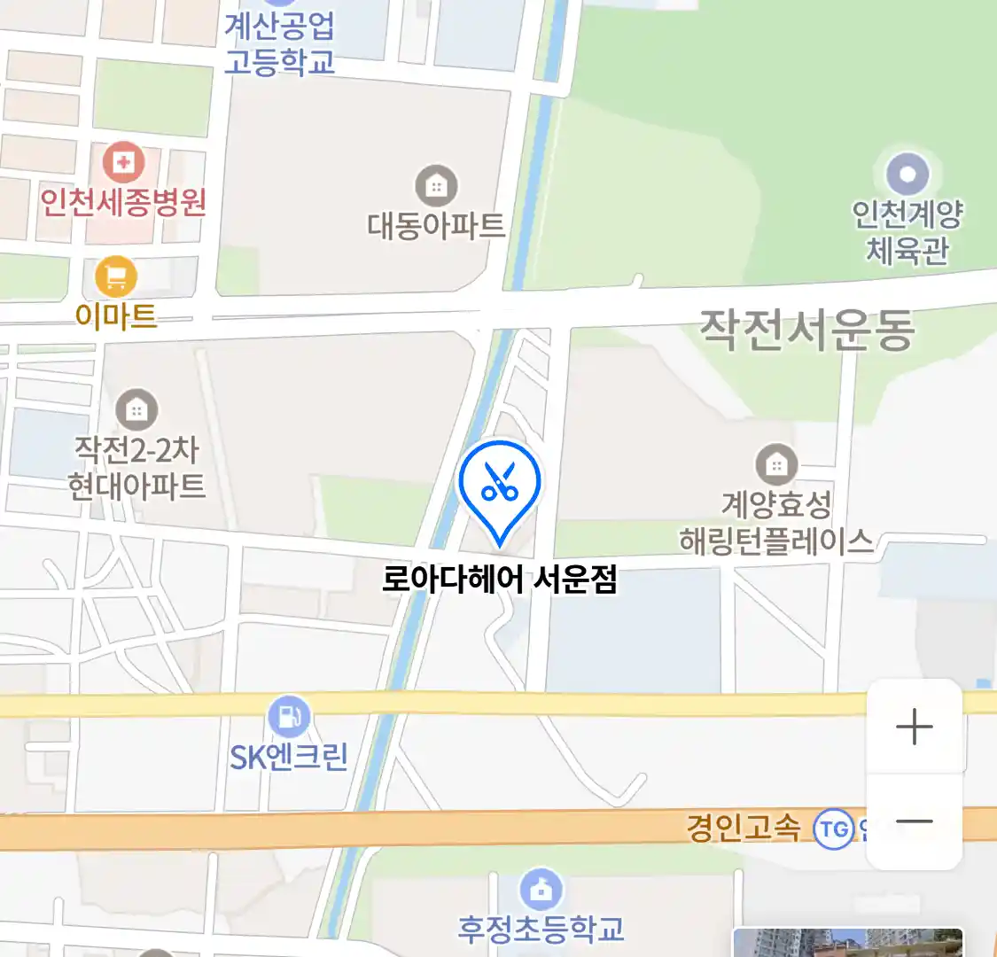 로아다헤어 서운점 위치