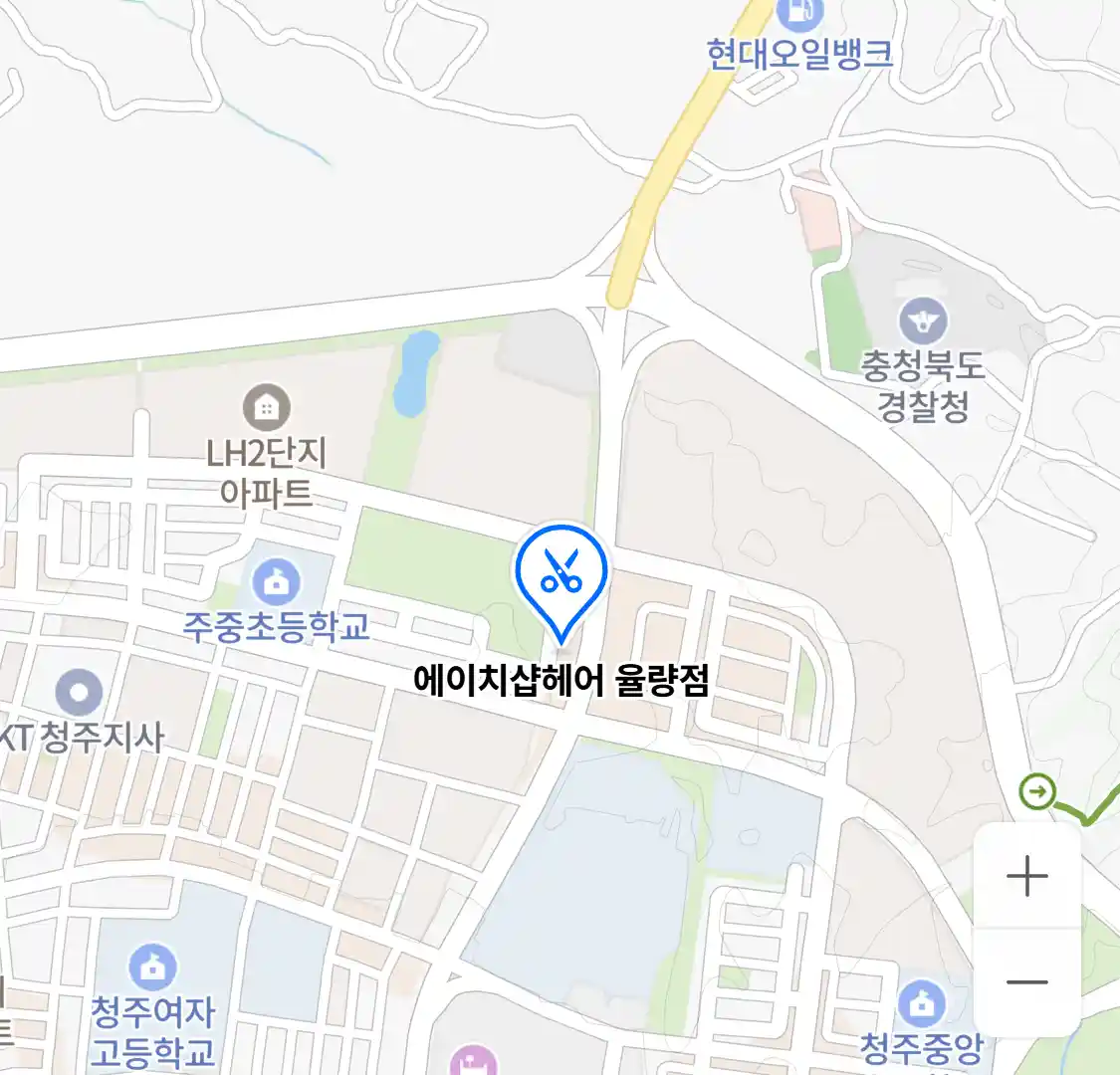 에이치샵헤어 율량점 위치
